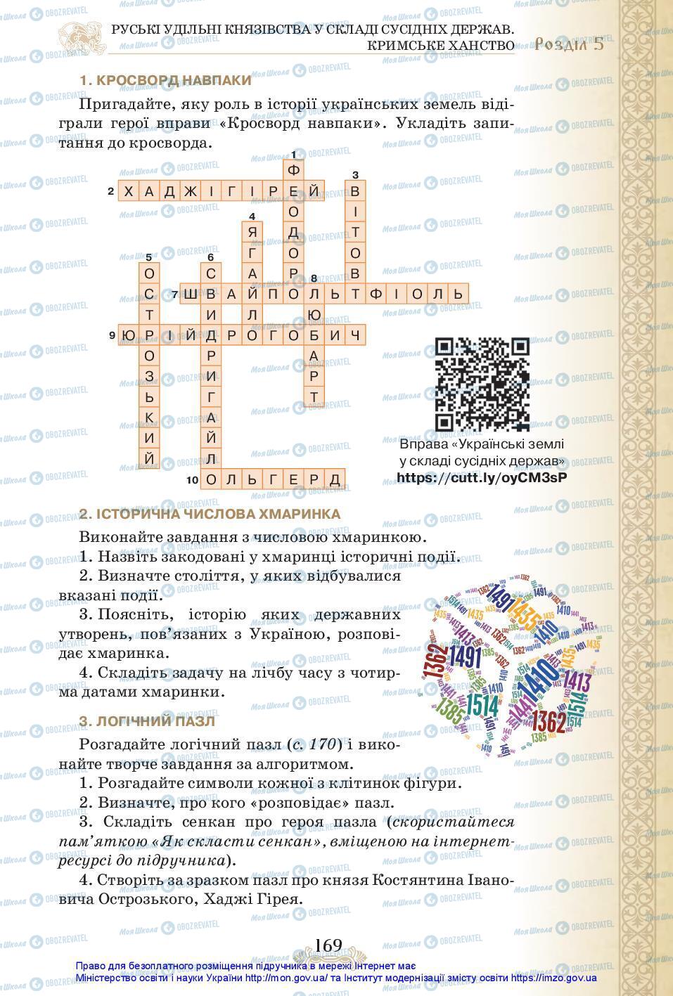 Підручники Історія України 7 клас сторінка 169