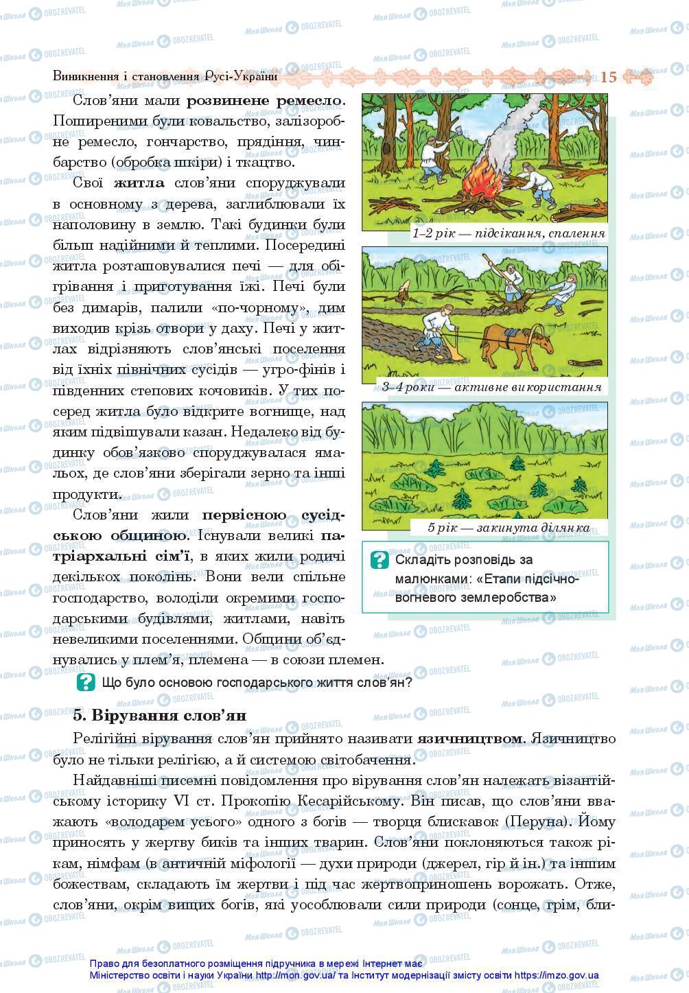 Підручники Історія України 7 клас сторінка 15