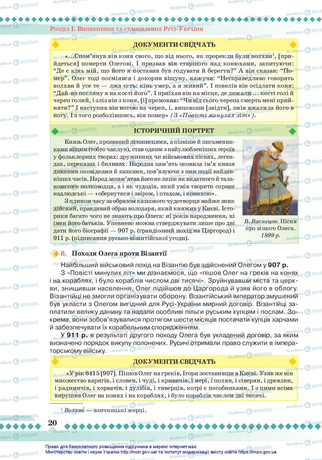 Учебники История Украины 7 класс страница 20