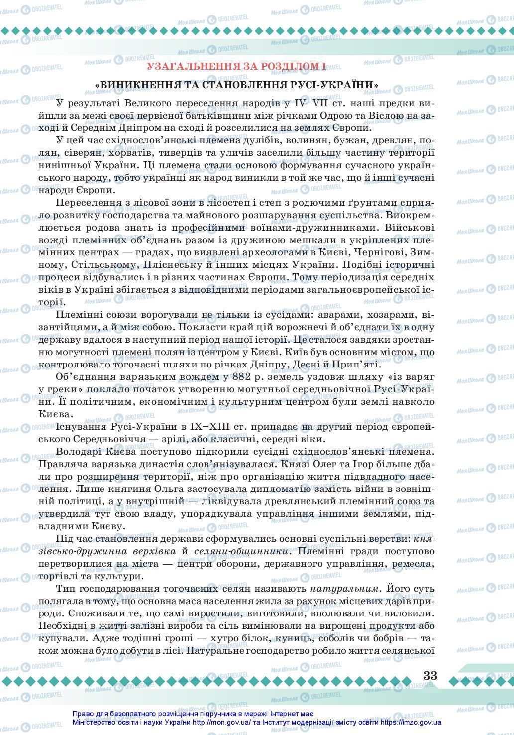 Підручники Історія України 7 клас сторінка 33