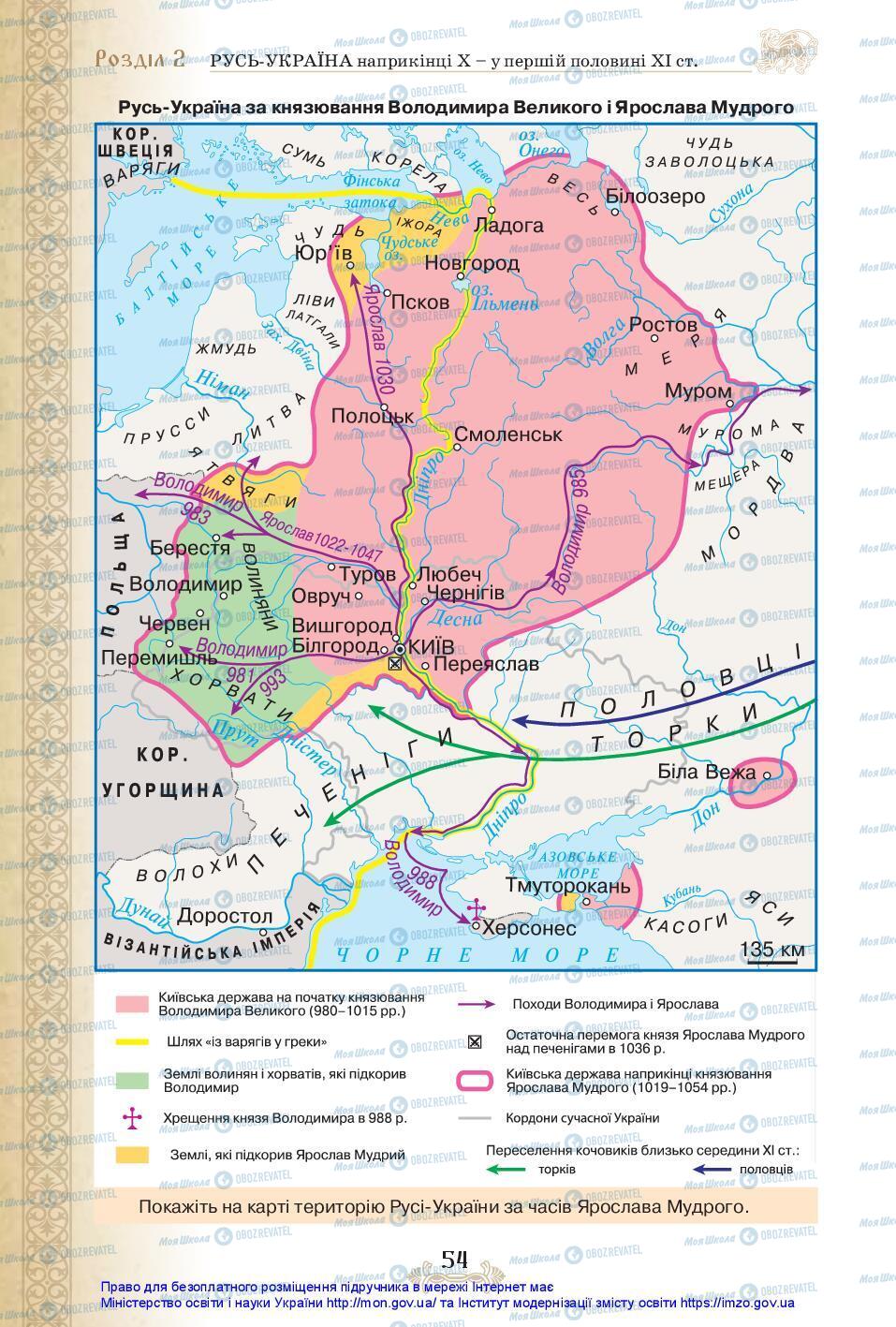 Підручники Історія України 7 клас сторінка 54