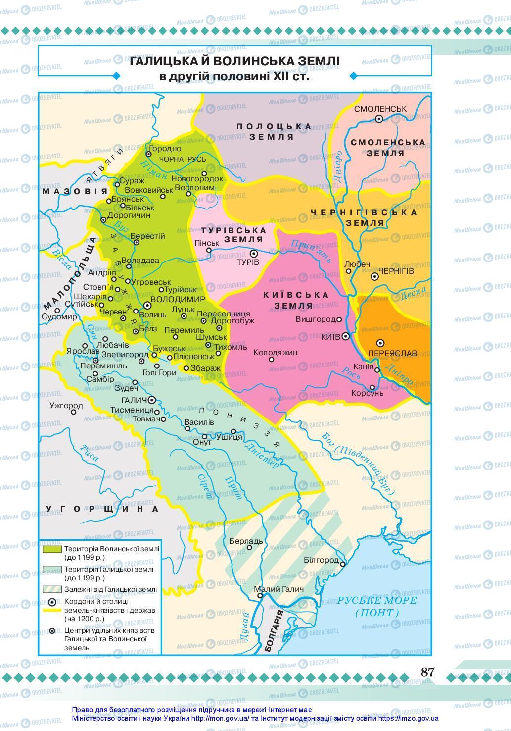 Підручники Історія України 7 клас сторінка 87