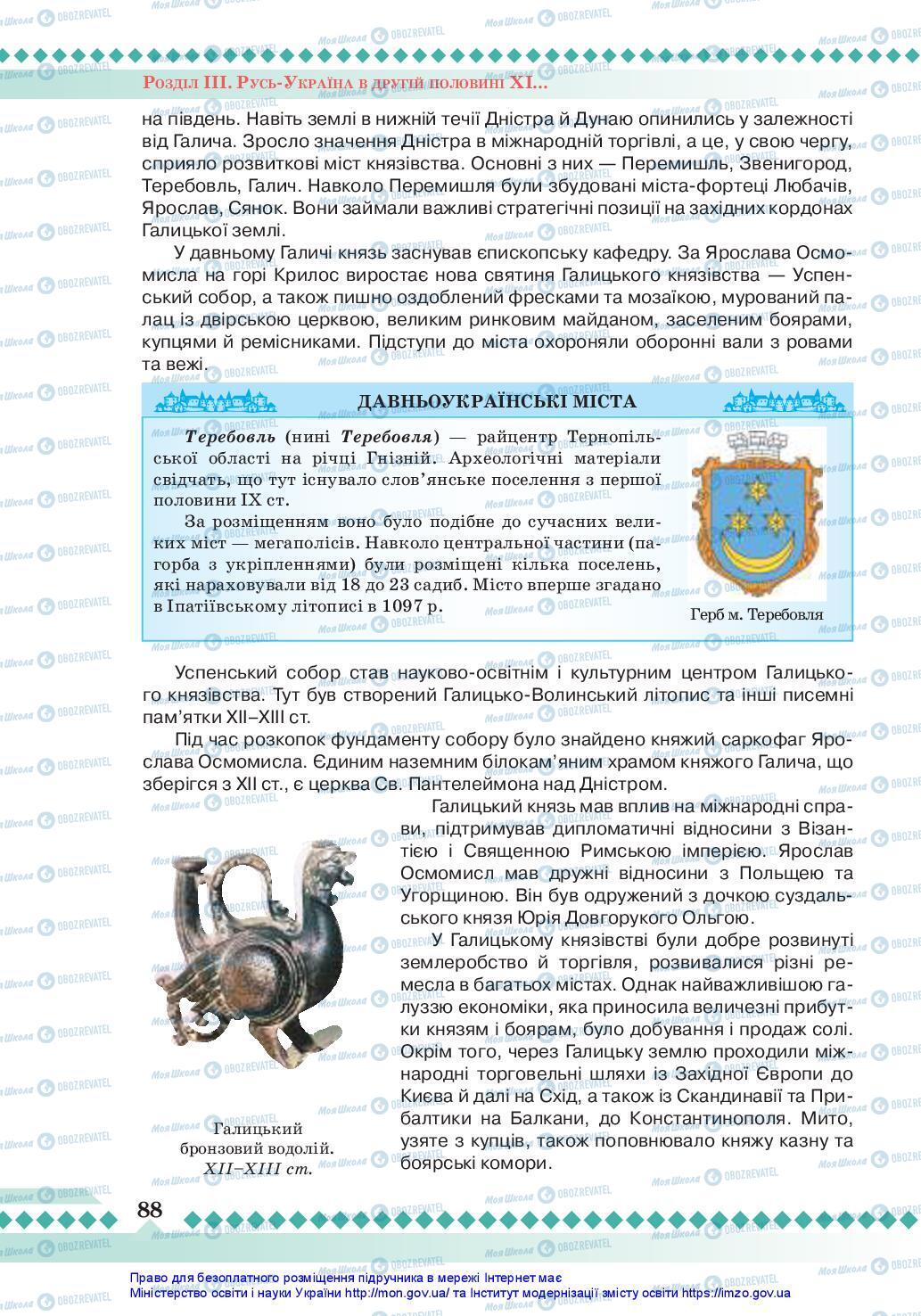 Учебники История Украины 7 класс страница 88