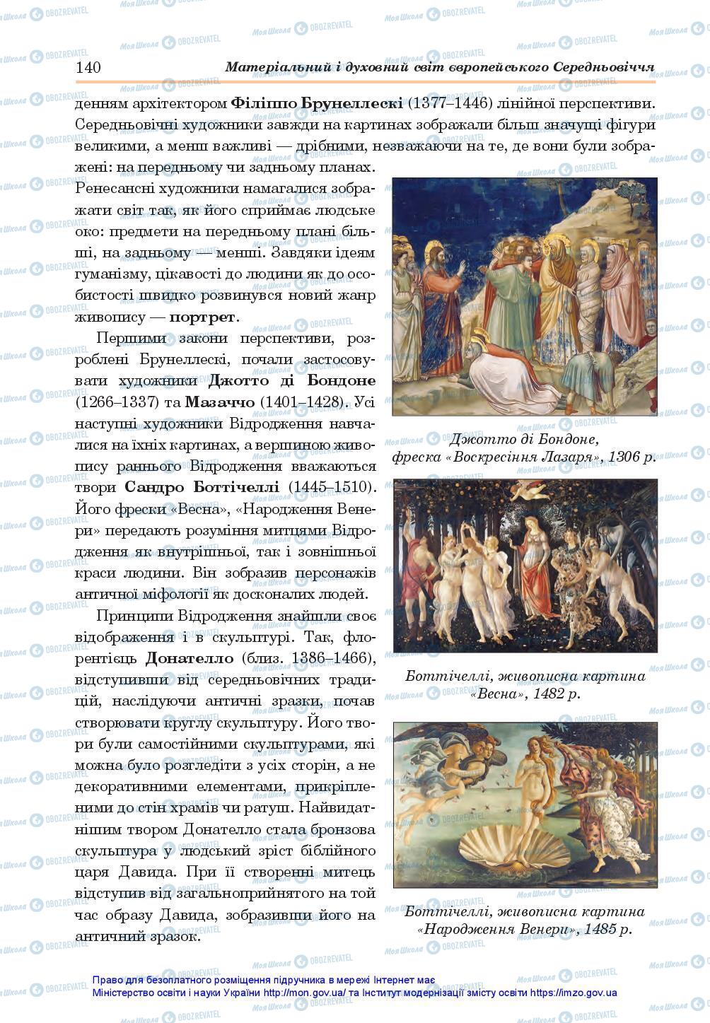 Підручники Всесвітня історія 7 клас сторінка 140