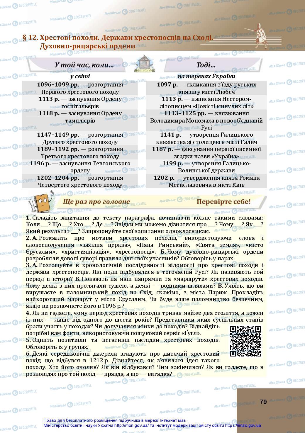 Підручники Всесвітня історія 7 клас сторінка 79