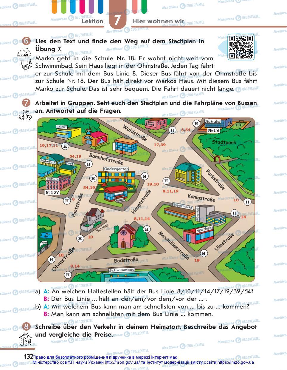 Підручники Німецька мова 7 клас сторінка 132