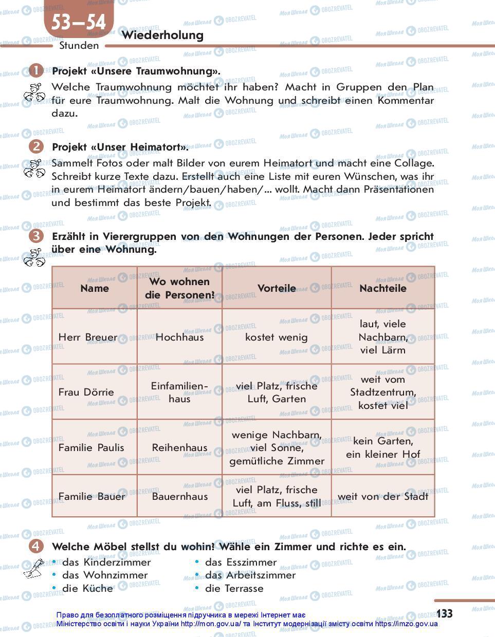 Підручники Німецька мова 7 клас сторінка 133