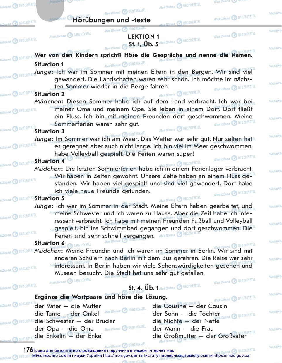Підручники Німецька мова 7 клас сторінка 176