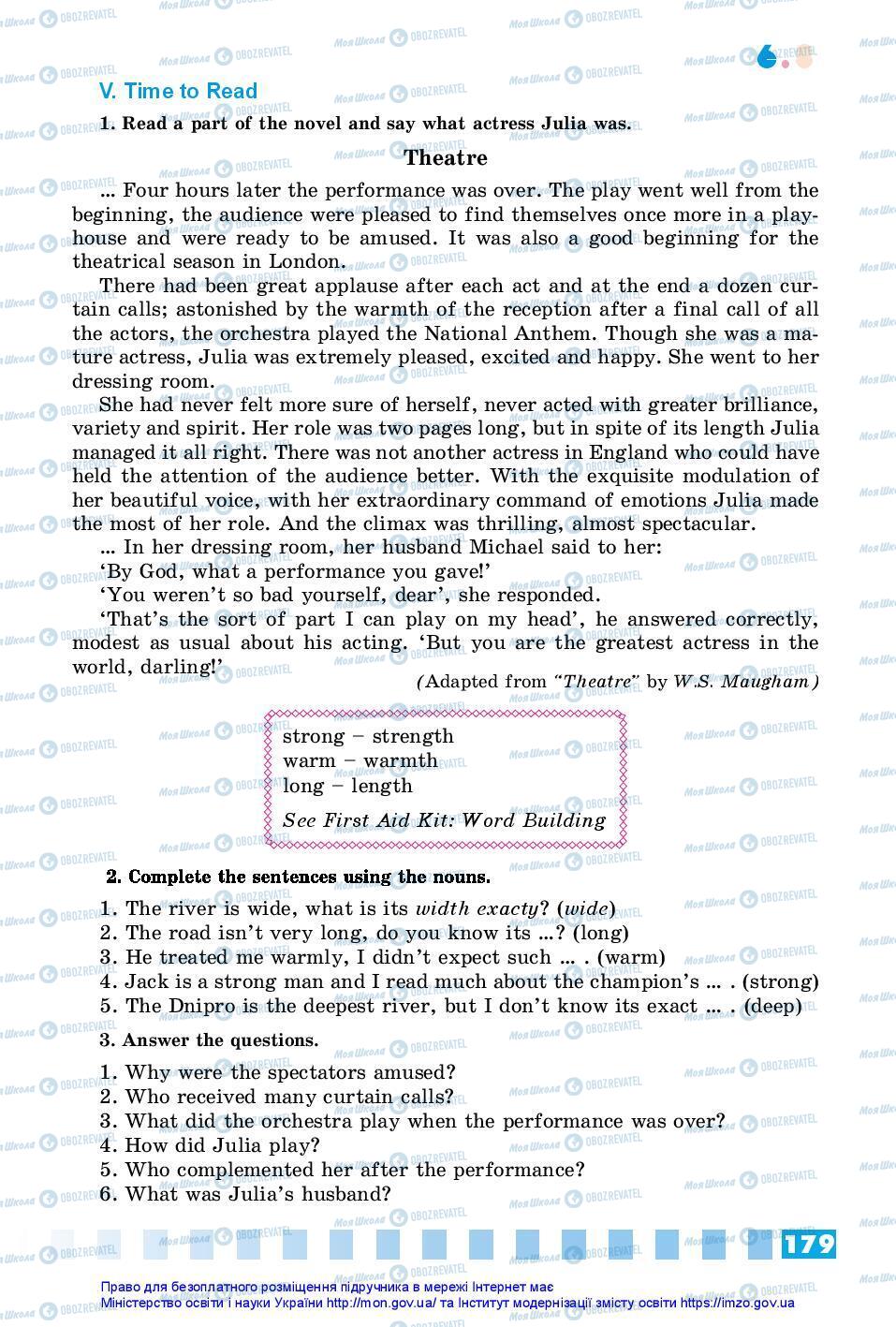 Підручники Англійська мова 7 клас сторінка 179