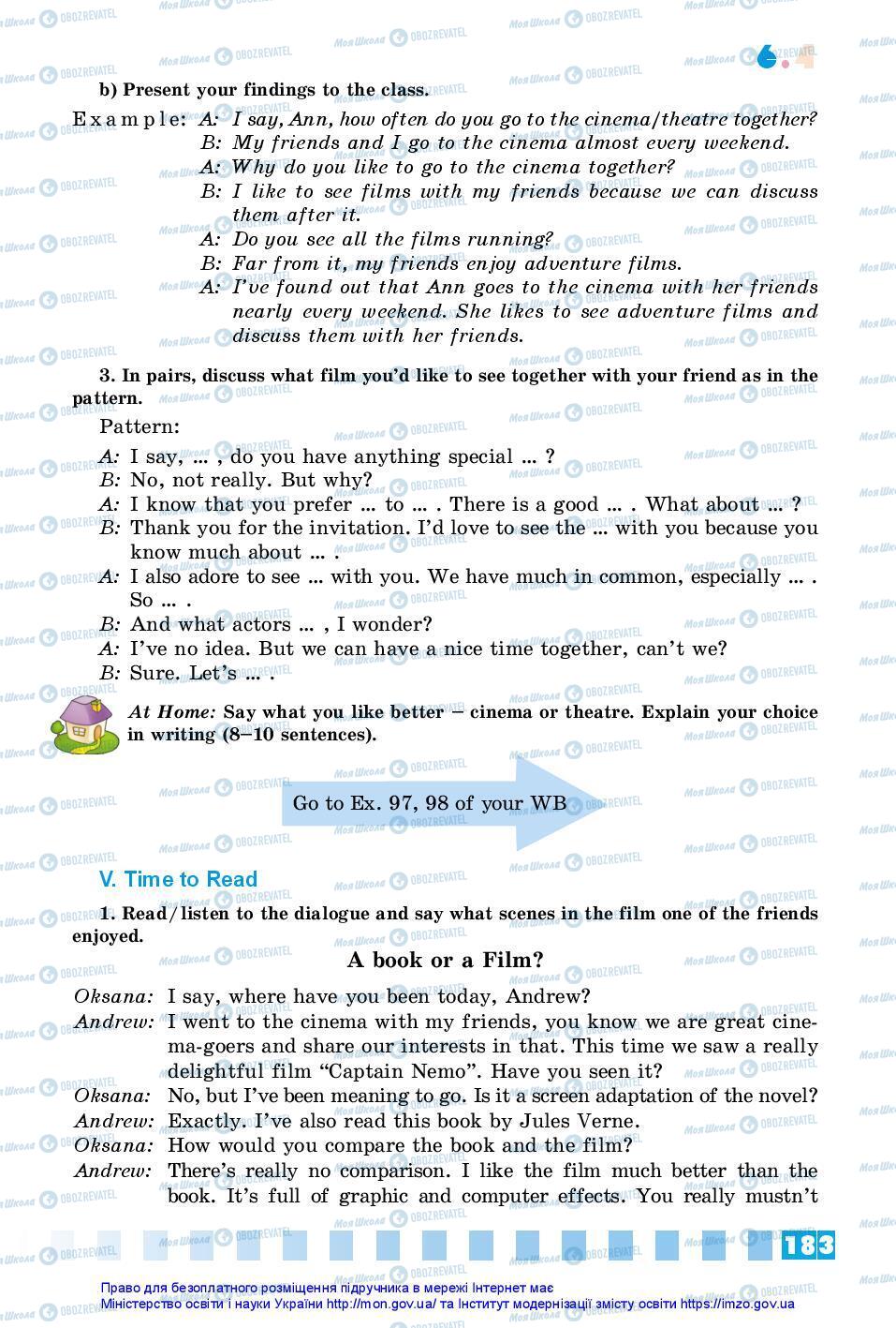 Підручники Англійська мова 7 клас сторінка 183