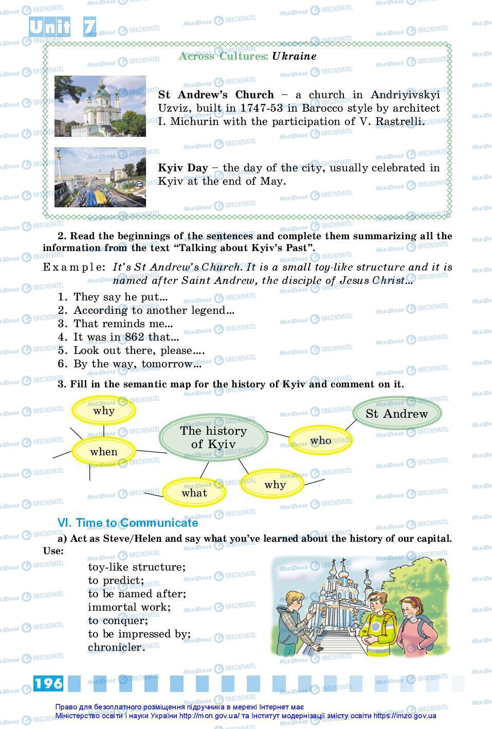 Підручники Англійська мова 7 клас сторінка 196