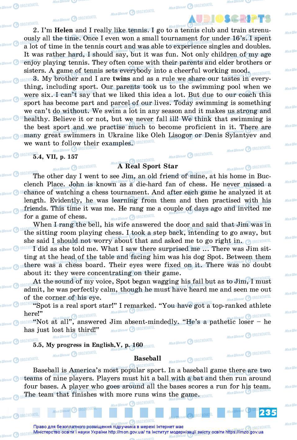 Підручники Англійська мова 7 клас сторінка 235