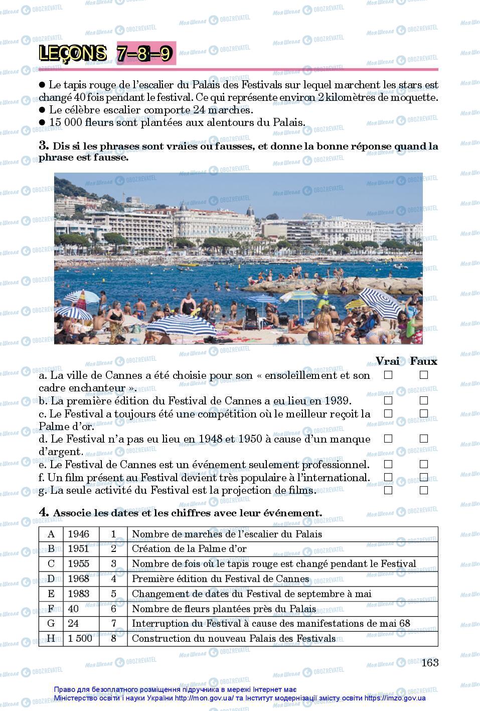 Підручники Французька мова 7 клас сторінка 163