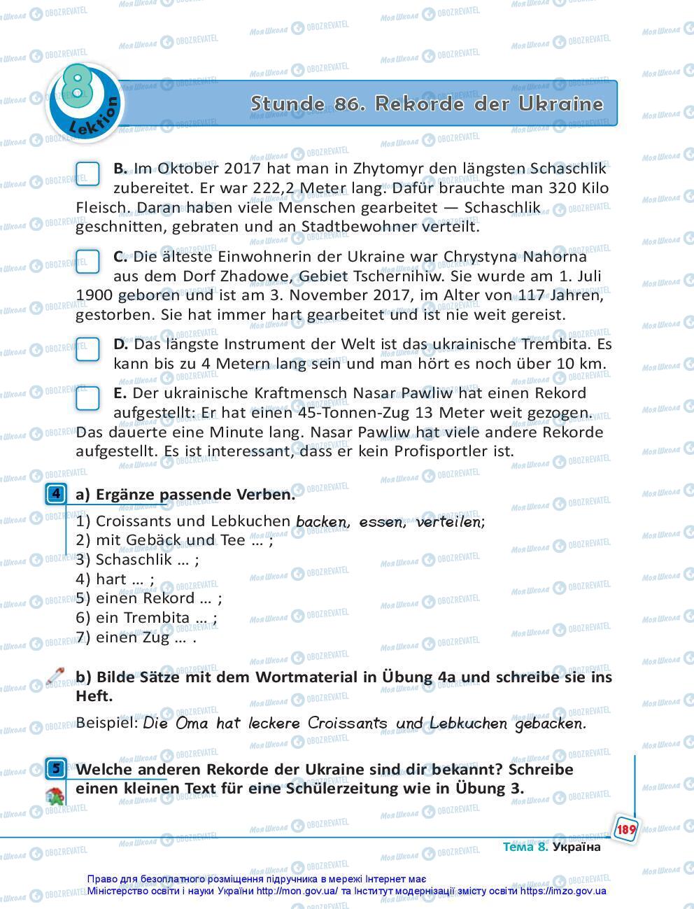 Учебники Немецкий язык 7 класс страница 189