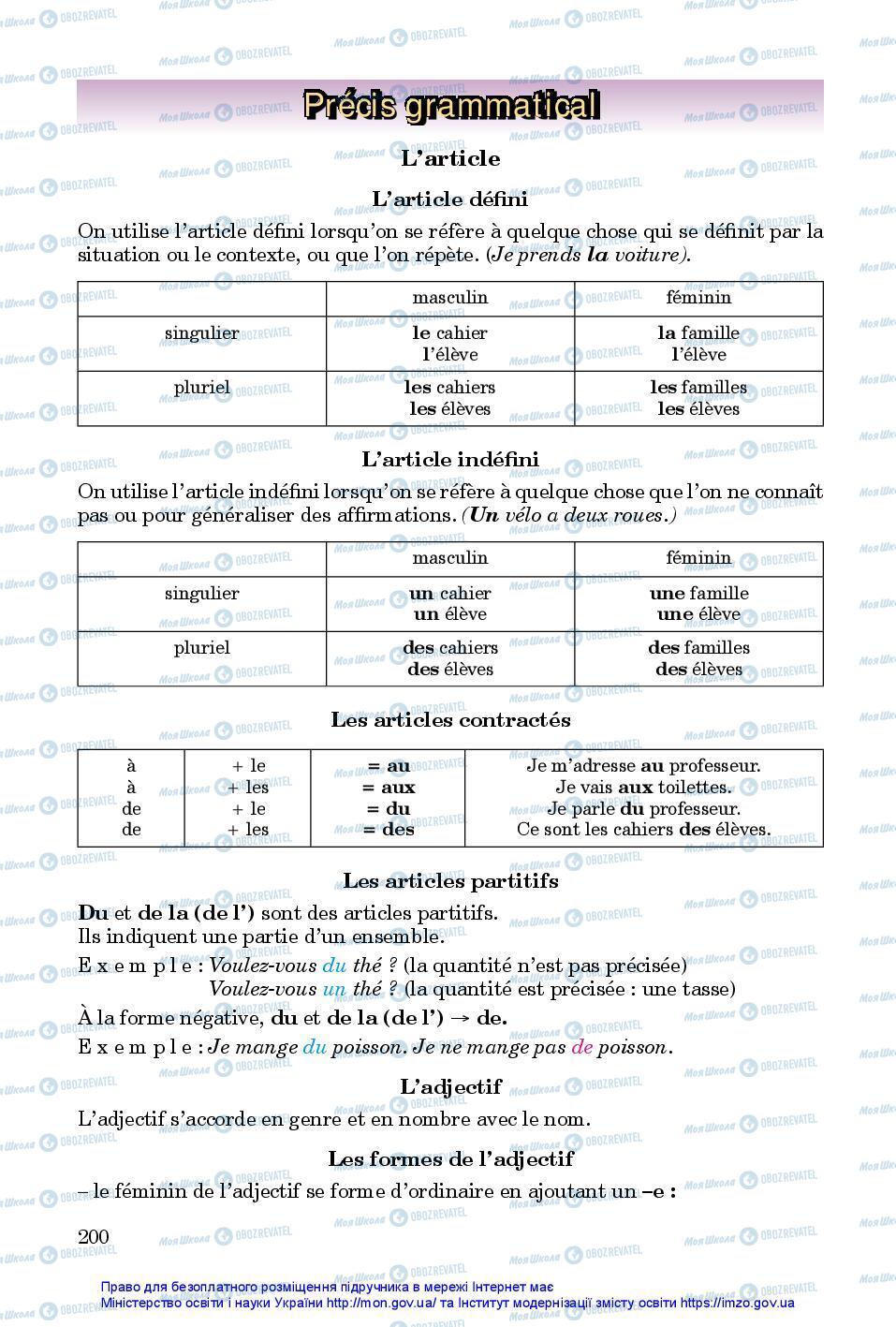 Учебники Французский язык 7 класс страница 200