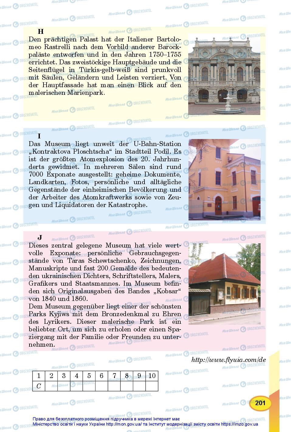 Підручники Німецька мова 7 клас сторінка 201