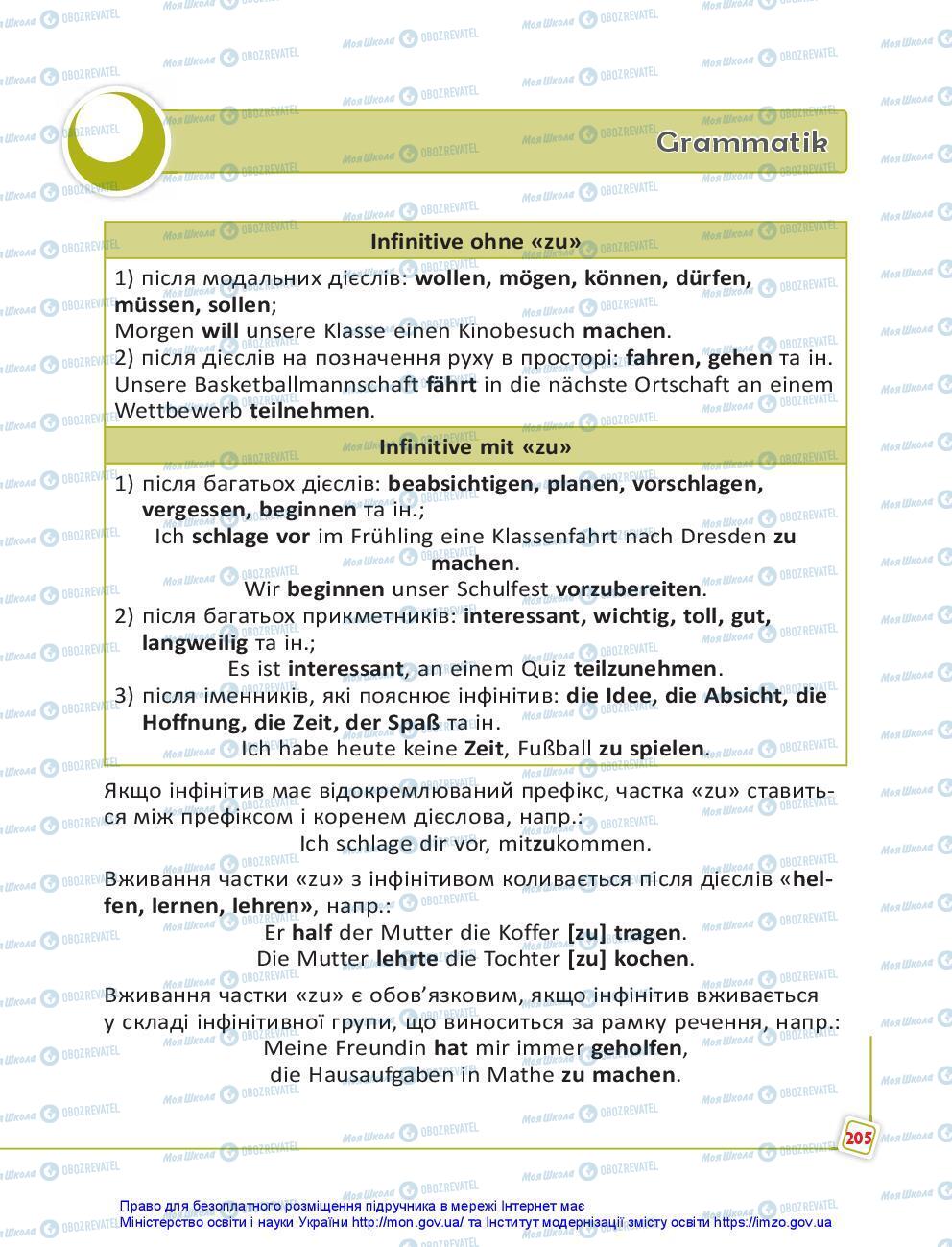 Учебники Немецкий язык 7 класс страница 205