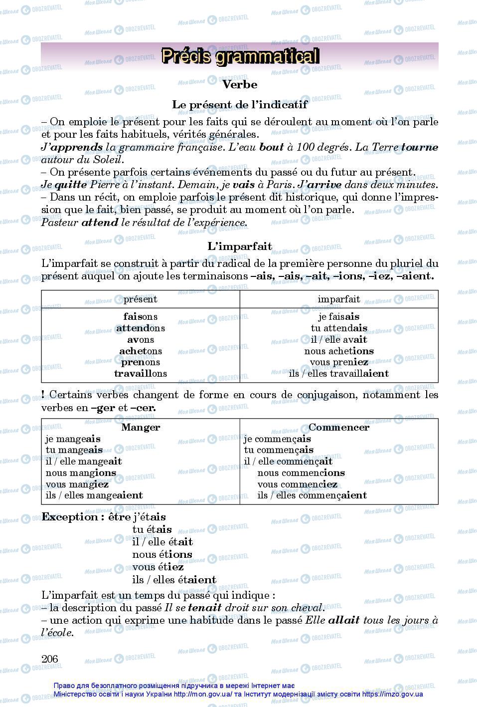 Учебники Французский язык 7 класс страница 206