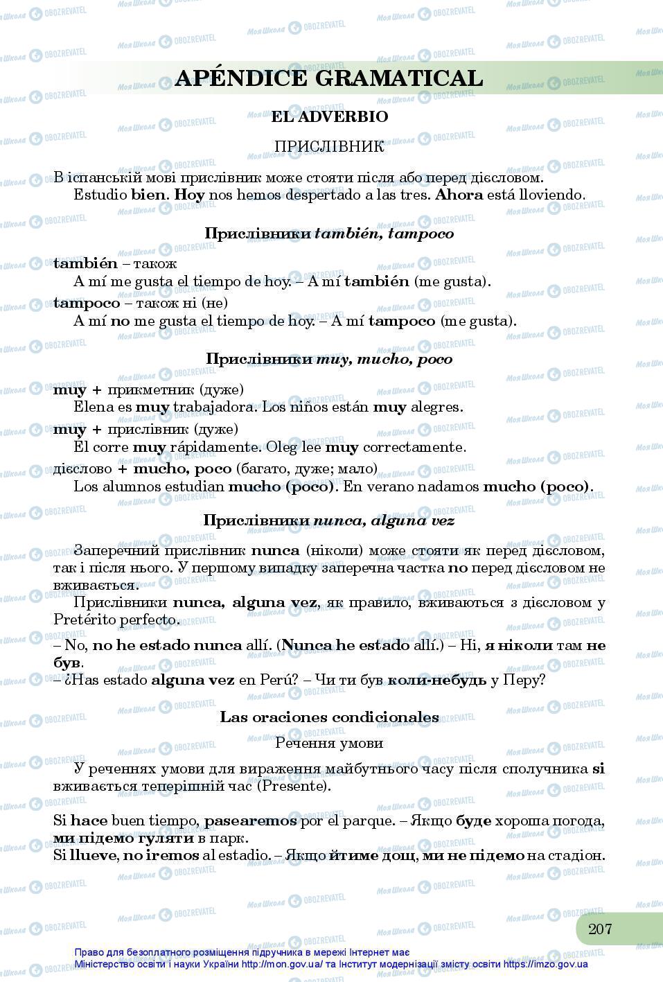 Учебники Испанский язык 7 класс страница 207