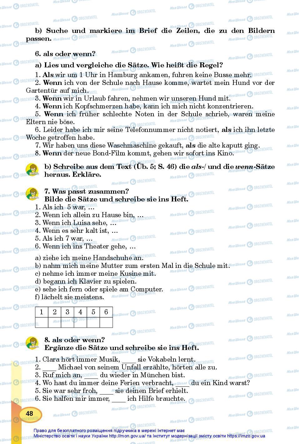 Підручники Німецька мова 7 клас сторінка 48