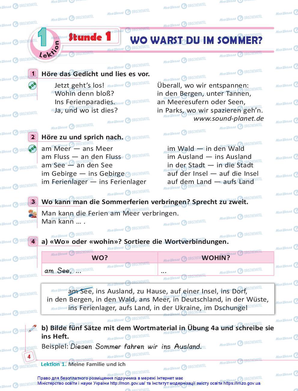 Підручники Німецька мова 7 клас сторінка 4