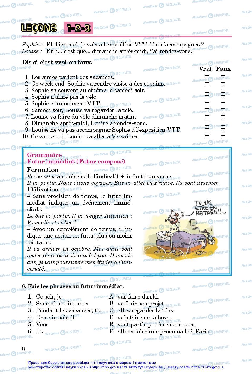 Підручники Французька мова 7 клас сторінка 6