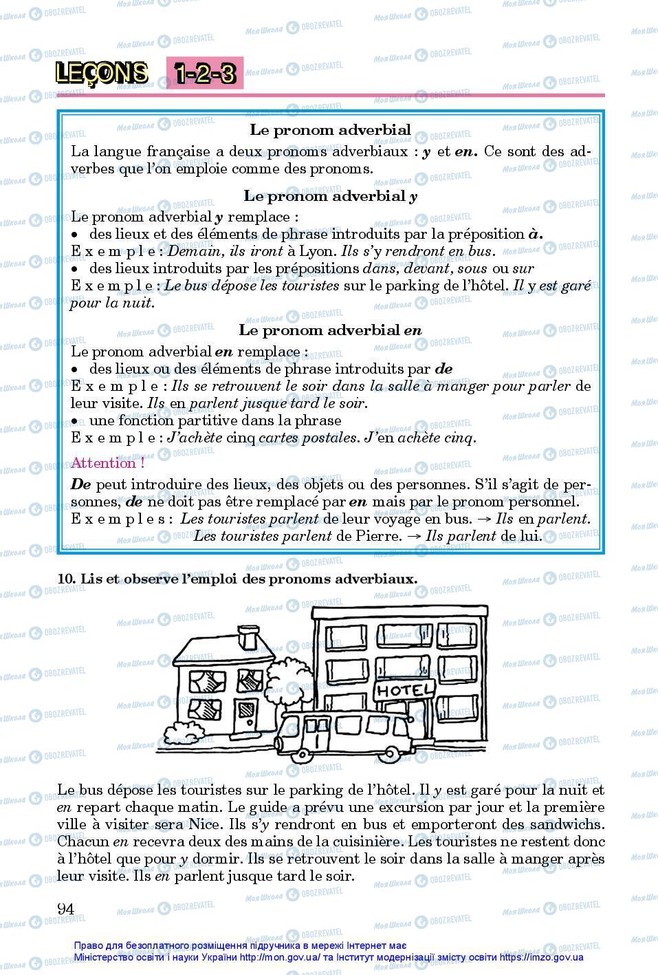 Підручники Французька мова 7 клас сторінка 94