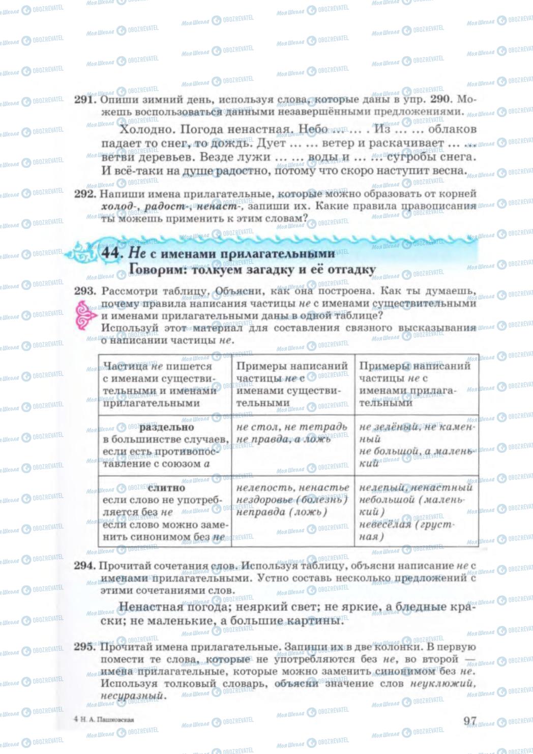 Підручники Російська мова 5 клас сторінка 97