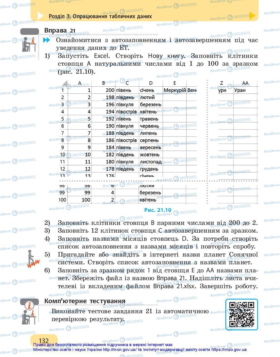 Підручники Інформатика 7 клас сторінка 132