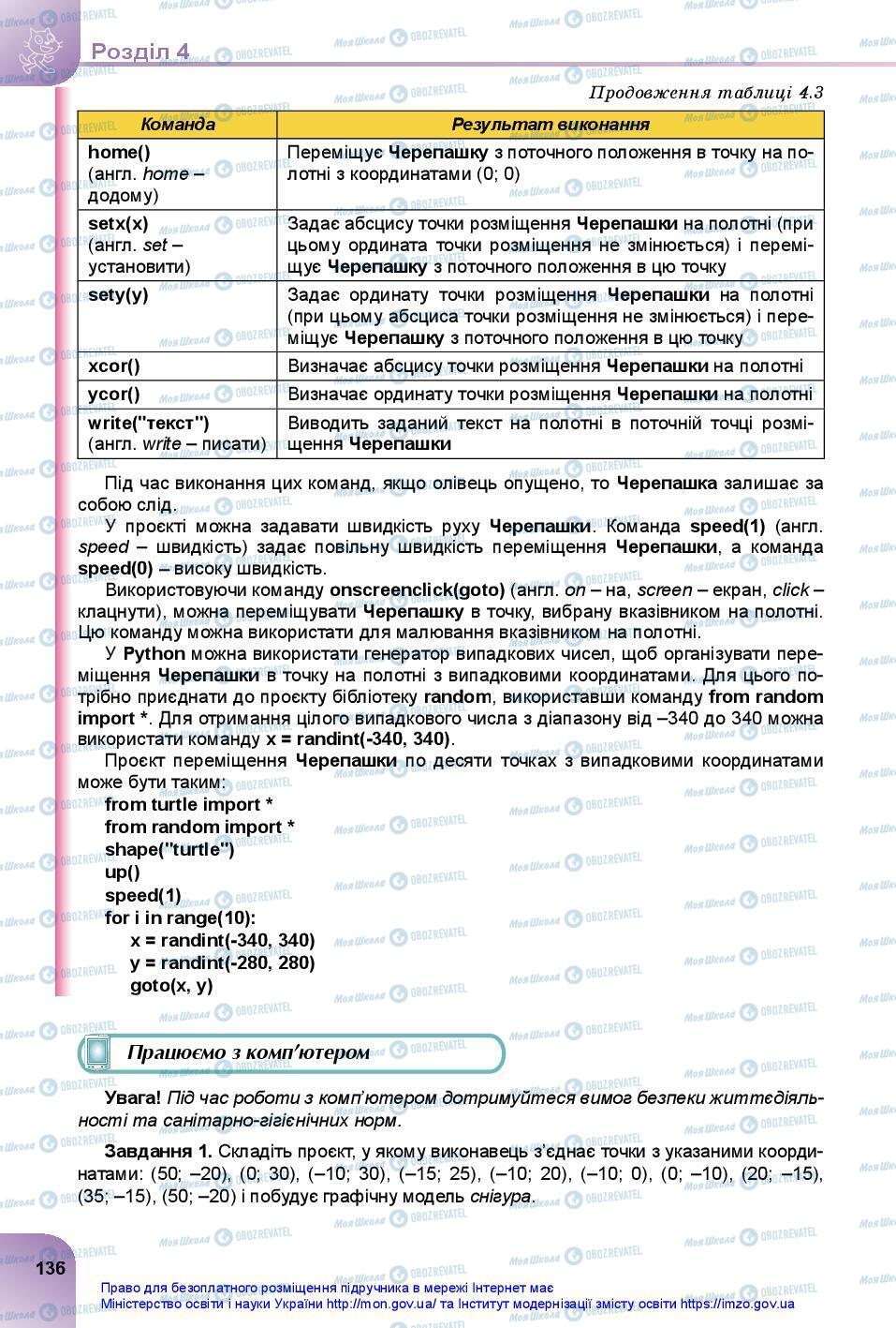 Підручники Інформатика 7 клас сторінка 136