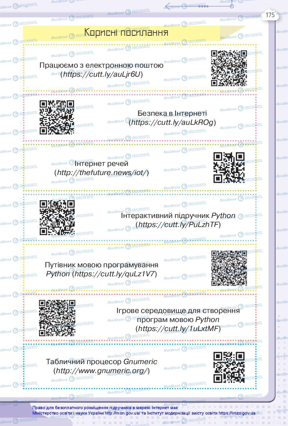 Підручники Інформатика 7 клас сторінка 175