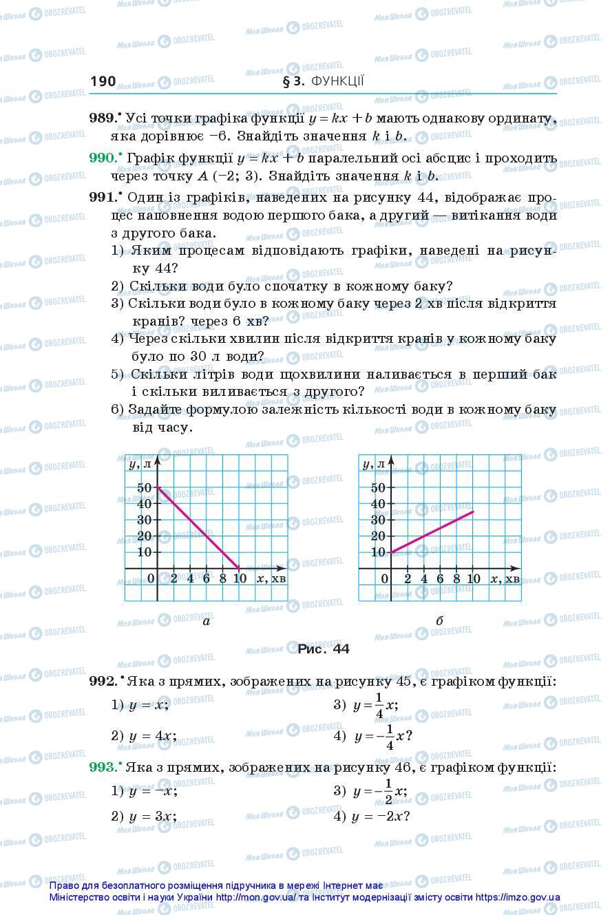 Підручники Алгебра 7 клас сторінка 190