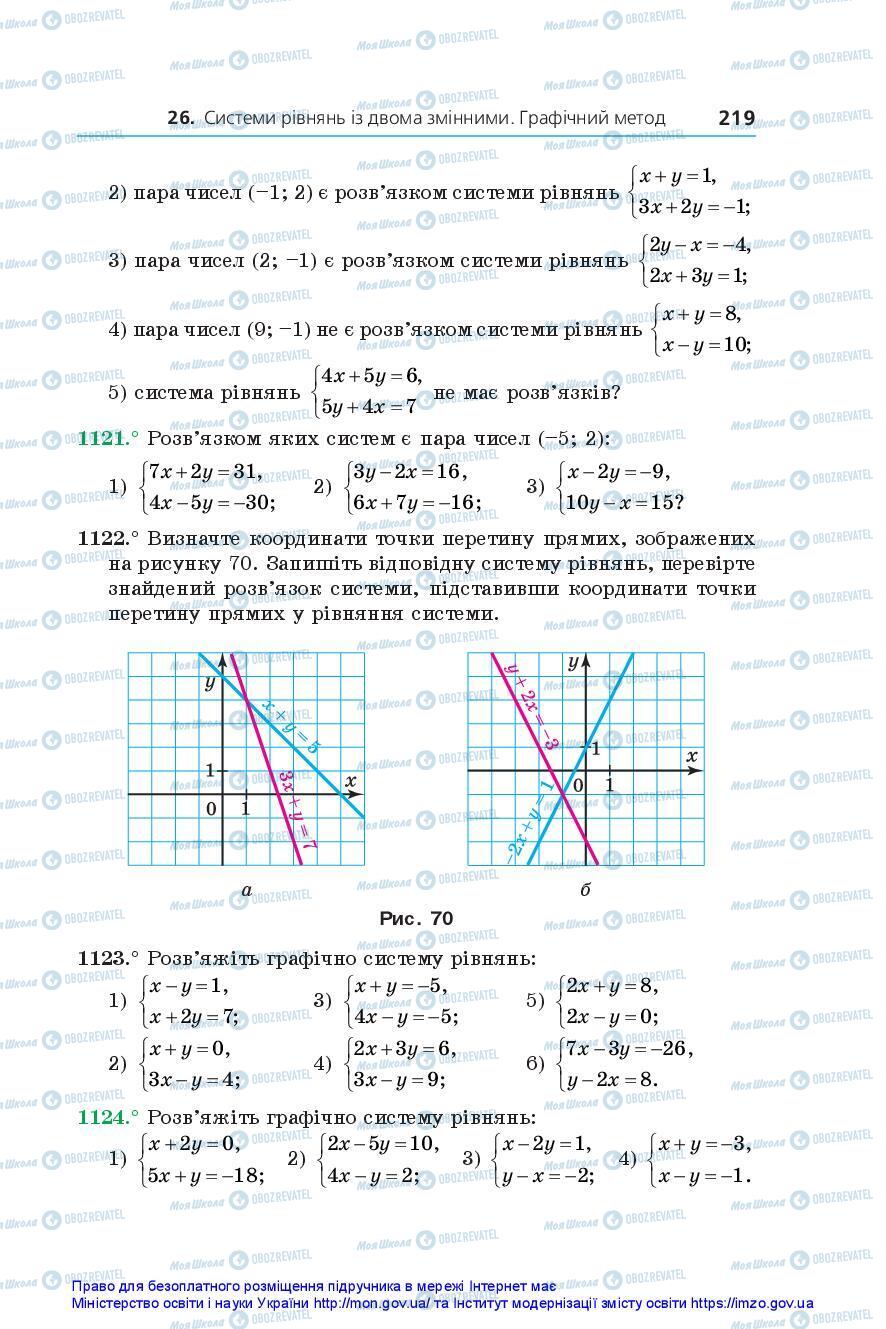 Підручники Алгебра 7 клас сторінка 219