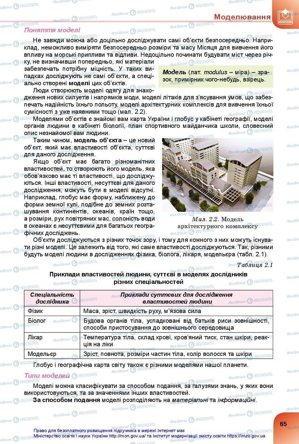 Підручники Інформатика 7 клас сторінка 65