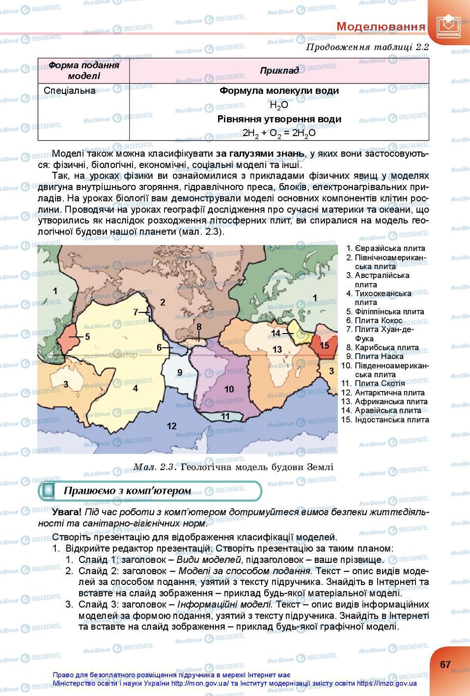 Підручники Інформатика 7 клас сторінка 67