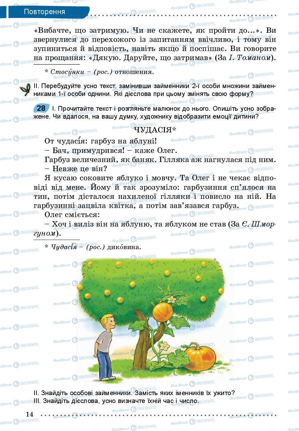 Підручники Українська мова 5 клас сторінка 14