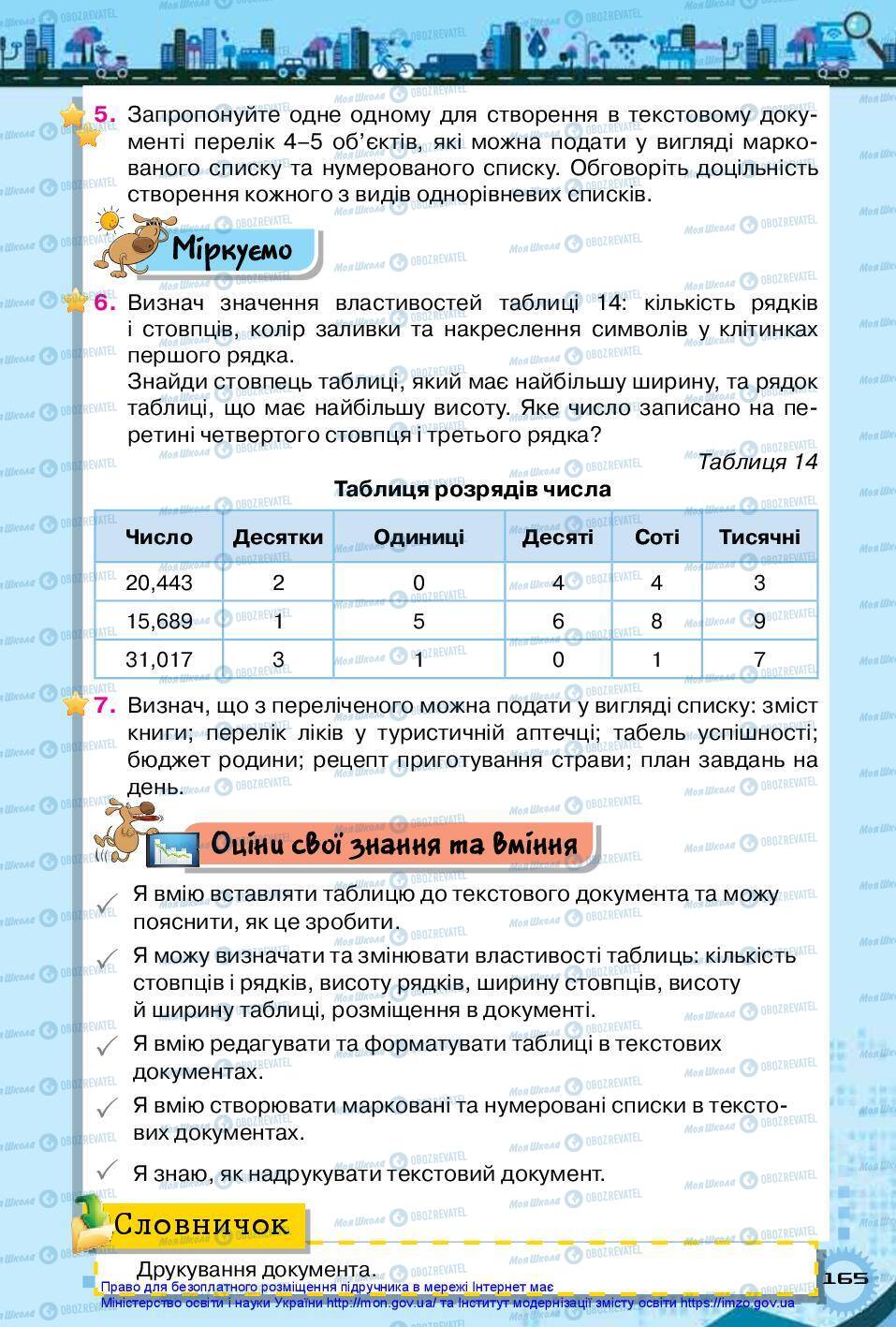 Підручники Інформатика 5 клас сторінка 165