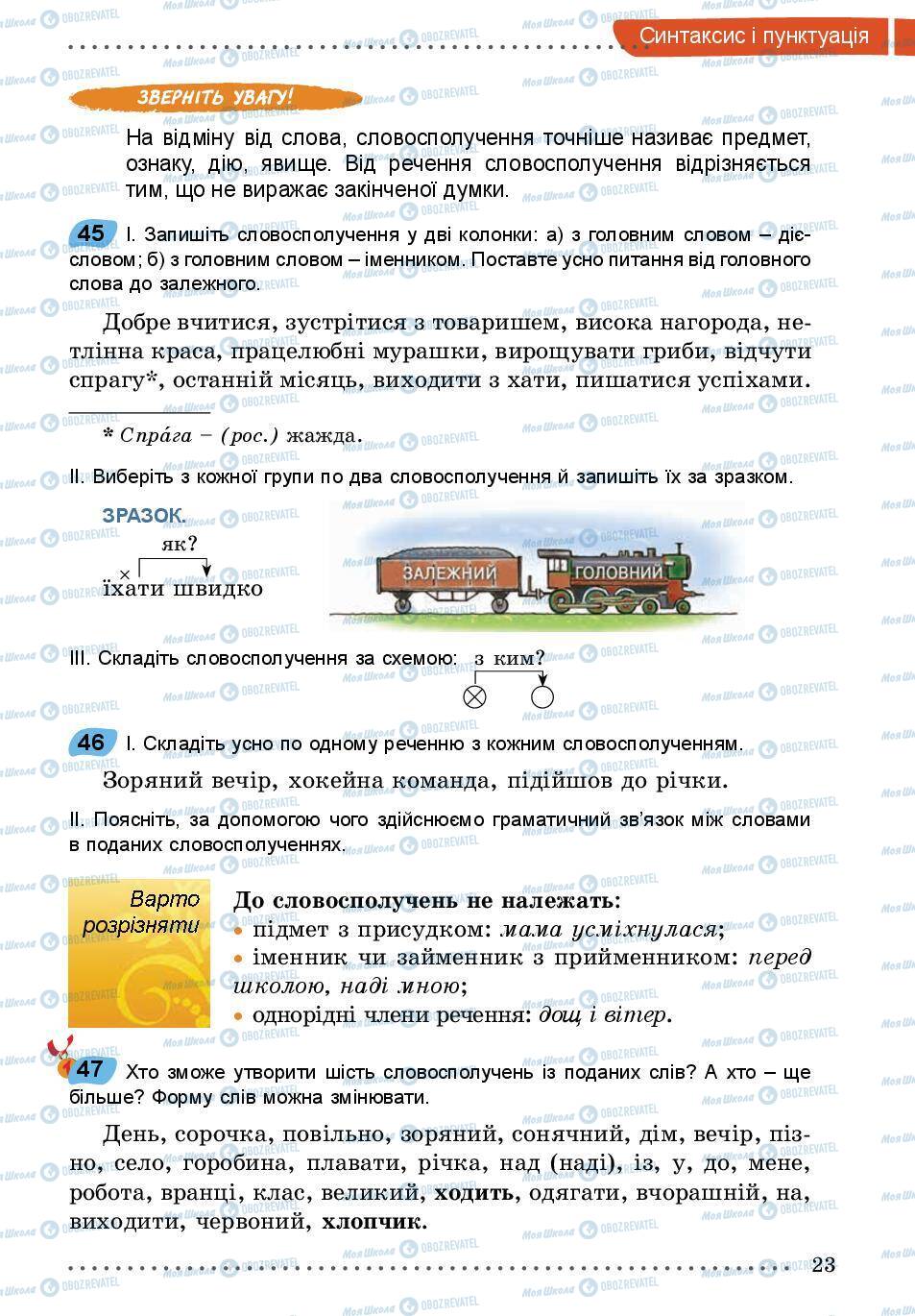 Підручники Українська мова 5 клас сторінка 23