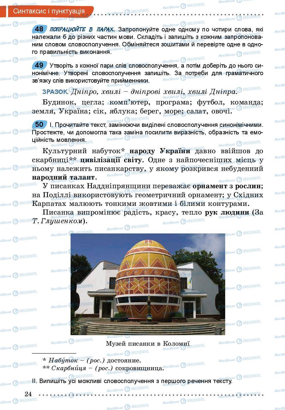 Підручники Українська мова 5 клас сторінка 24