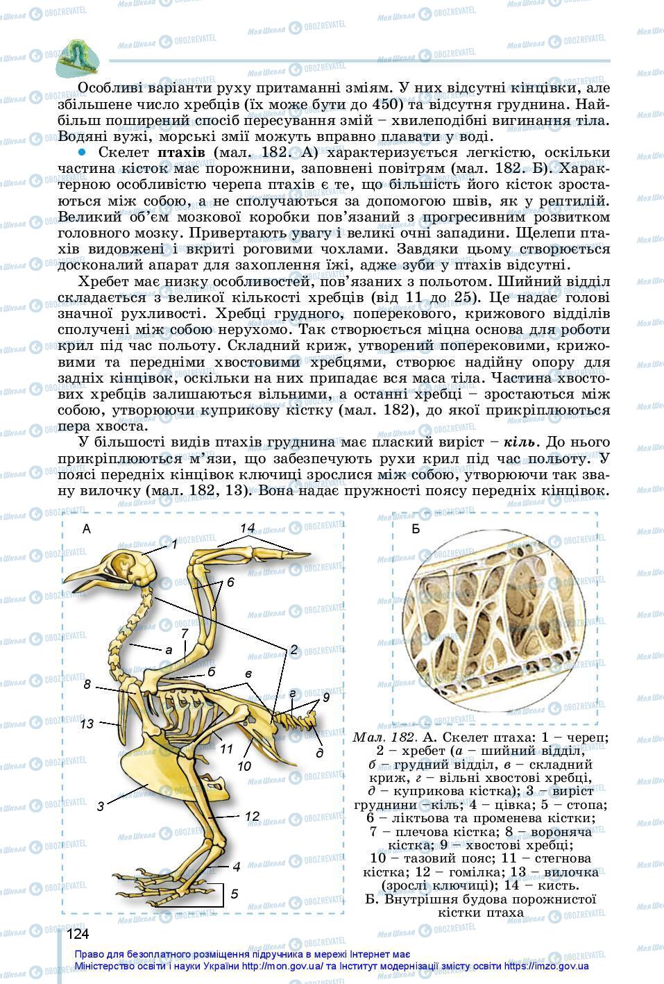 Підручники Біологія 7 клас сторінка 124