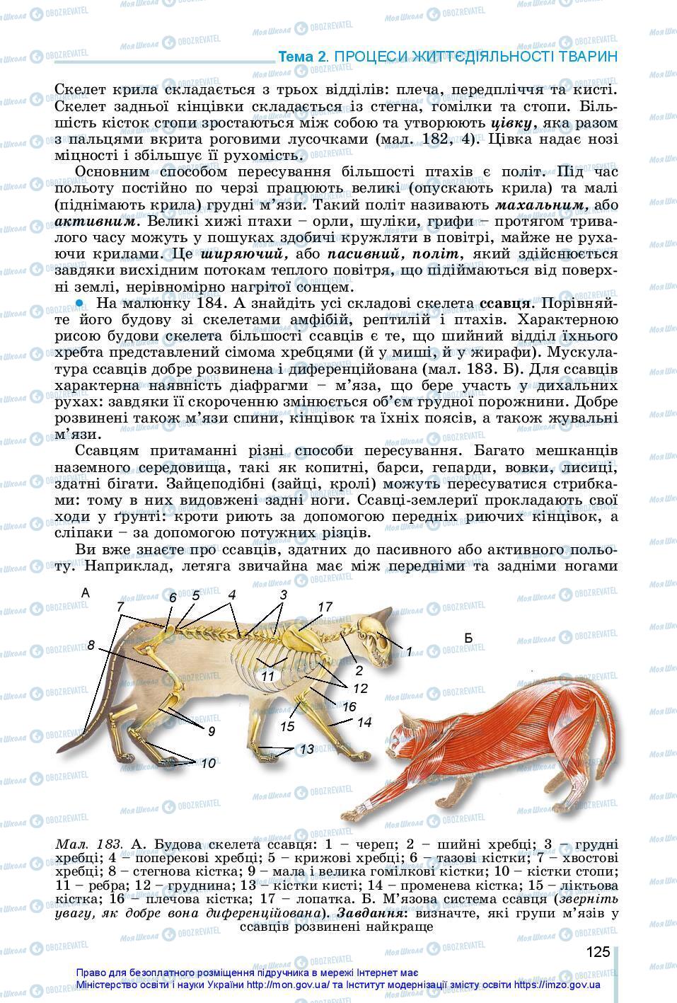 Підручники Біологія 7 клас сторінка 125