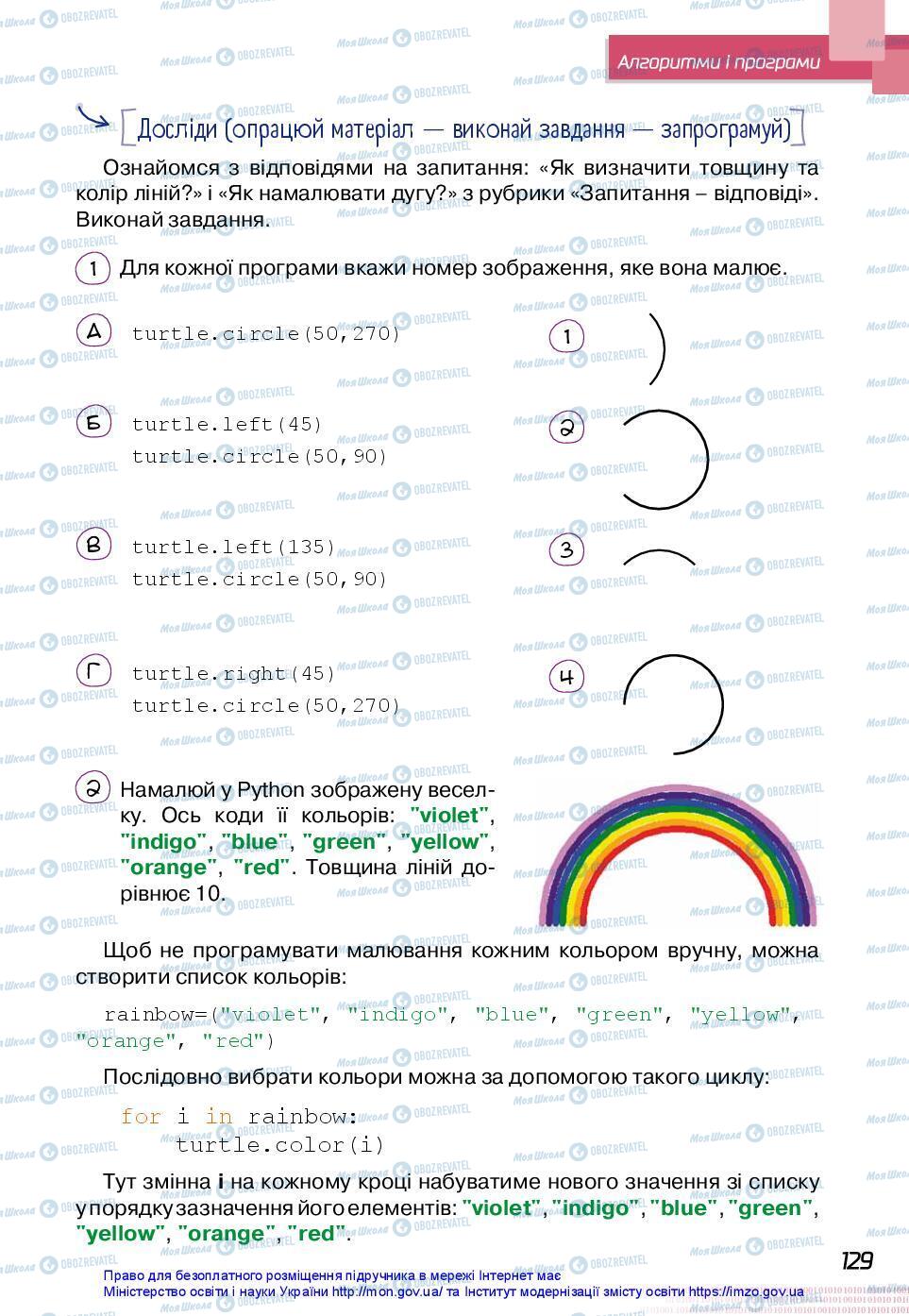 Учебники Информатика 7 класс страница 129