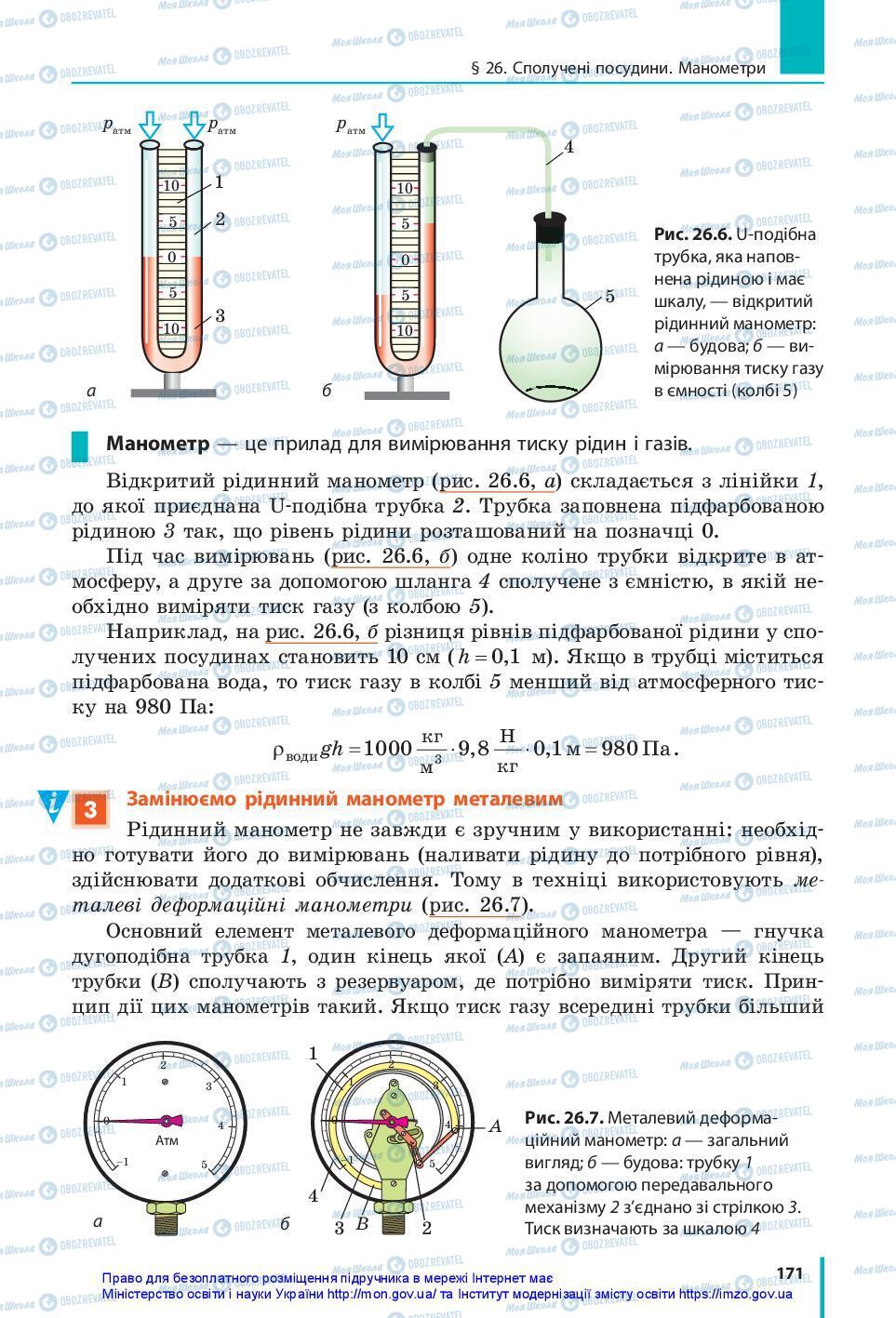 Учебники Физика 7 класс страница 171