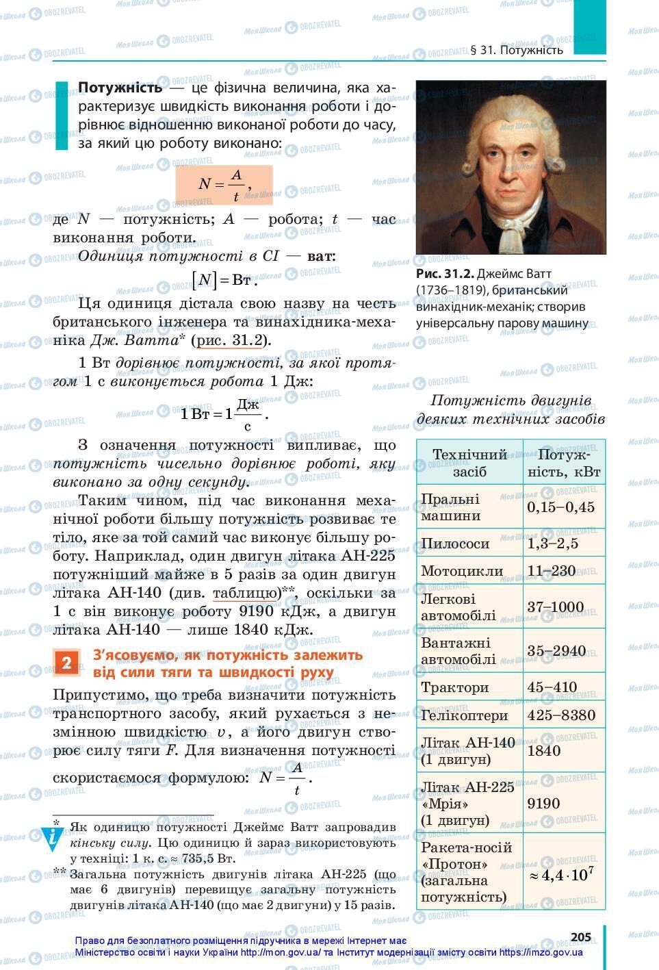 Учебники Физика 7 класс страница 205
