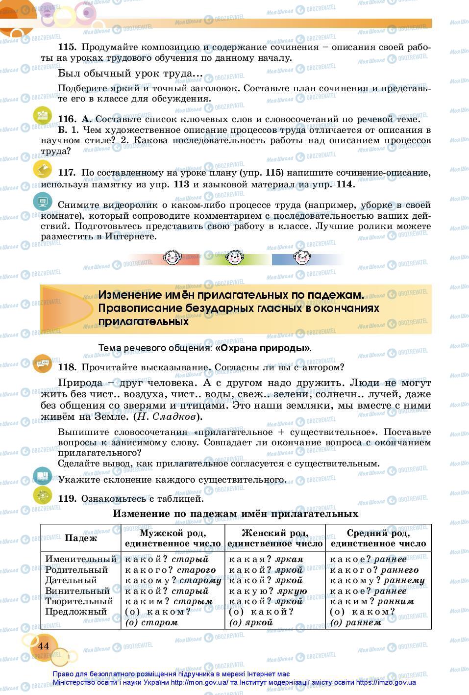 Учебники Русский язык 7 класс страница 44