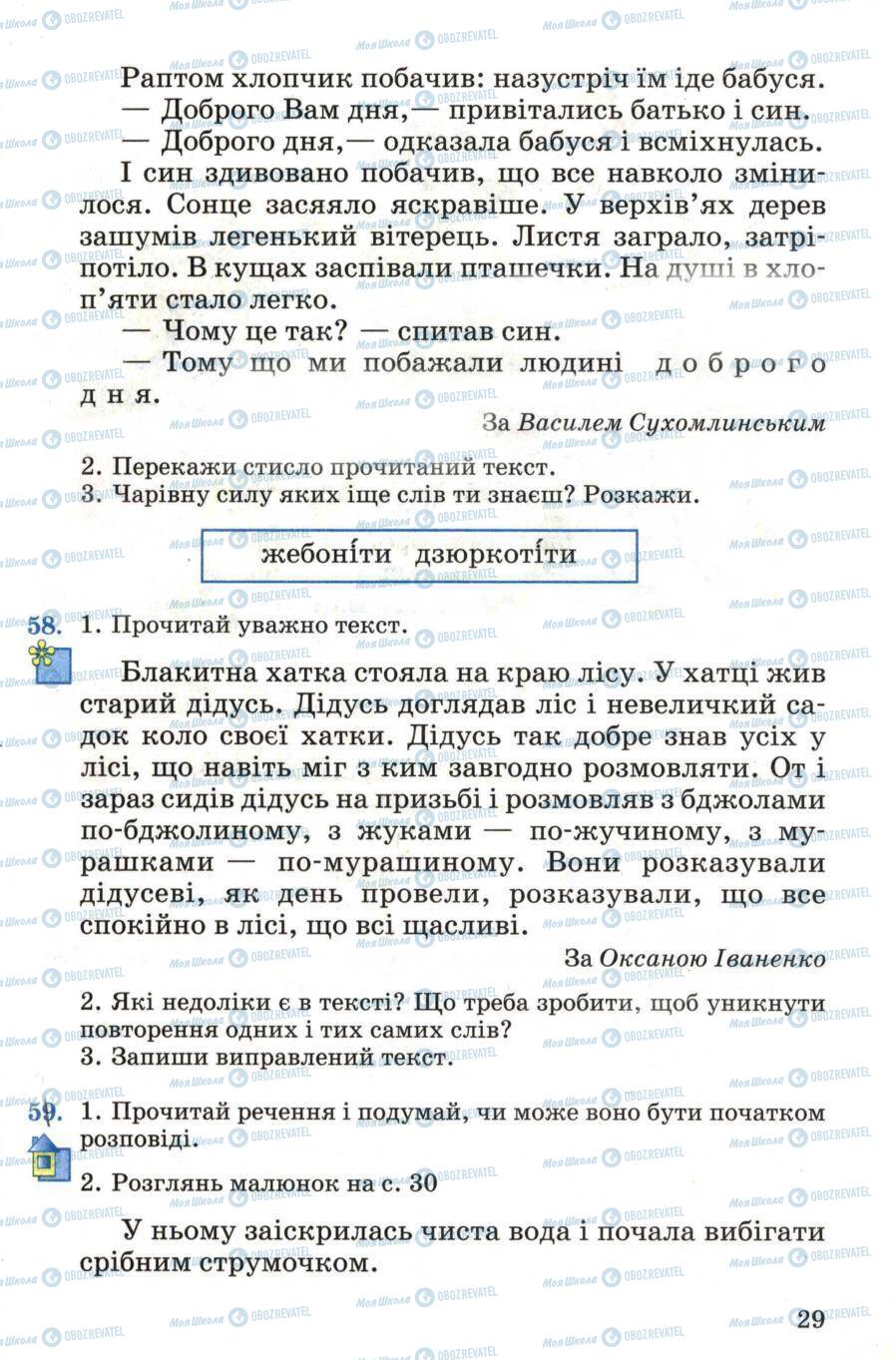 Підручники Українська мова 4 клас сторінка 29