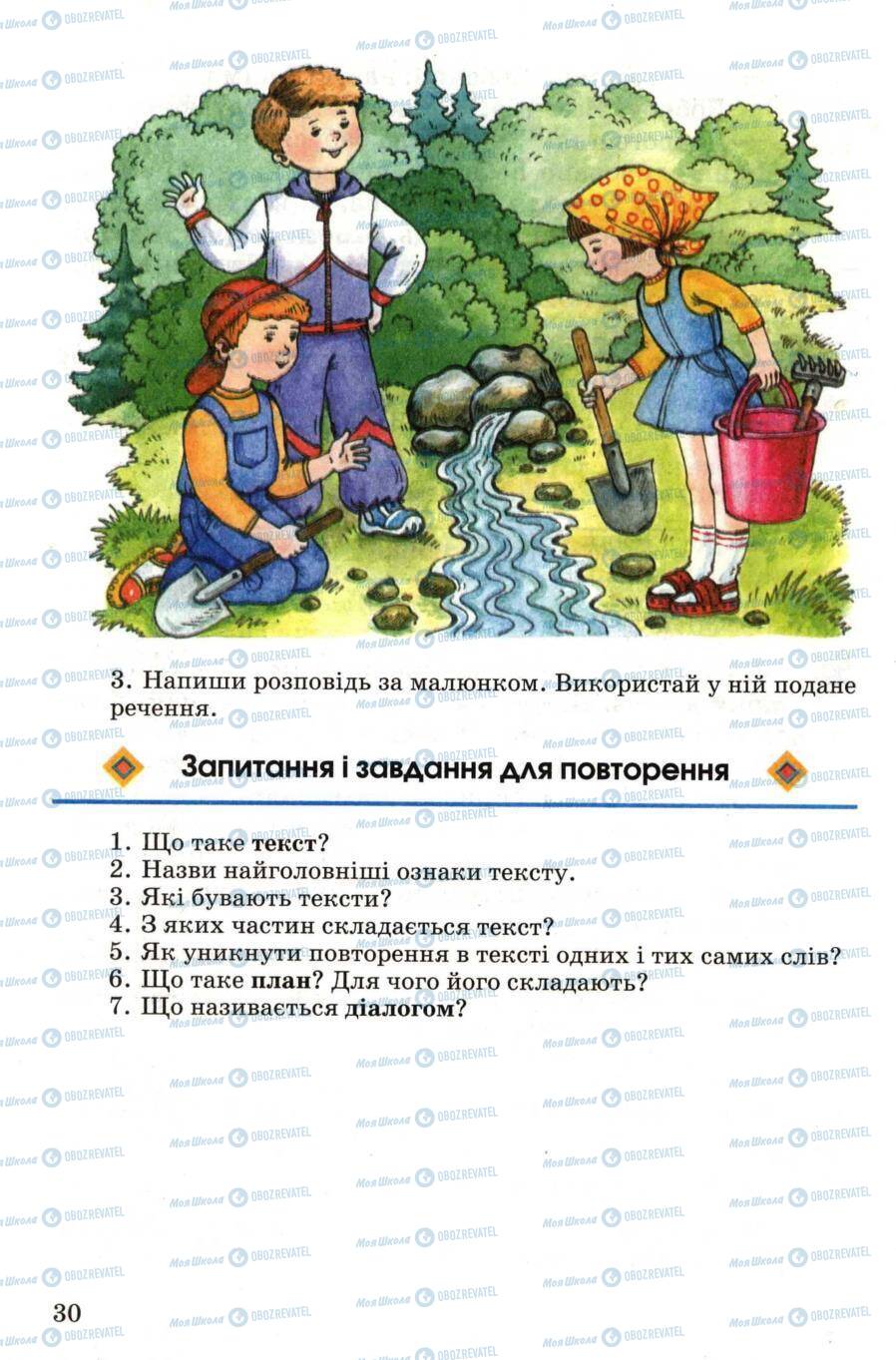 Підручники Українська мова 4 клас сторінка 30