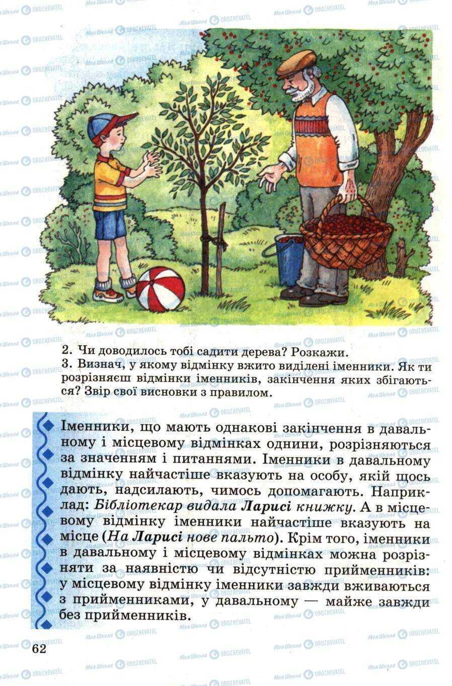 Підручники Українська мова 4 клас сторінка 62