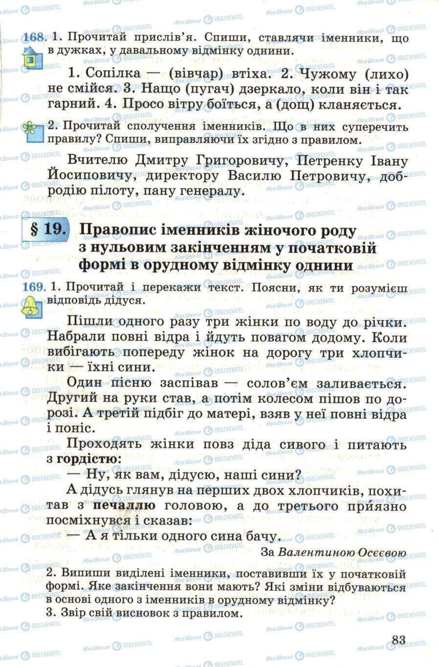Підручники Українська мова 4 клас сторінка 83