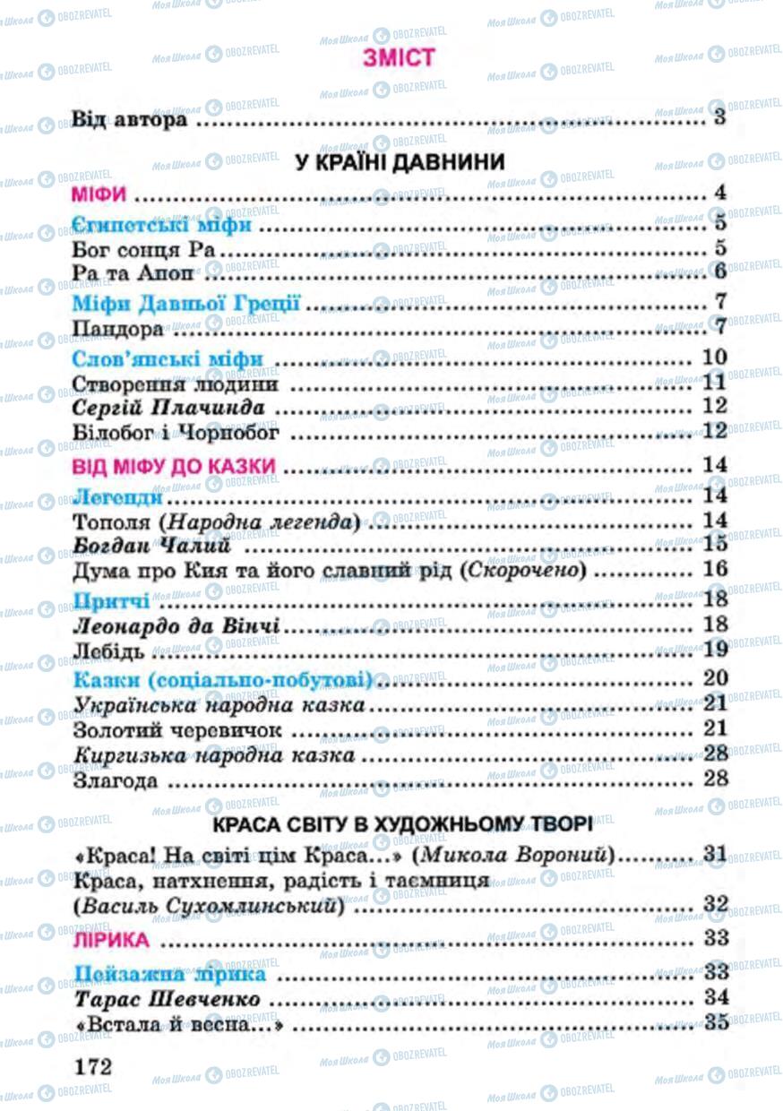 Підручники Українська література 4 клас сторінка 172